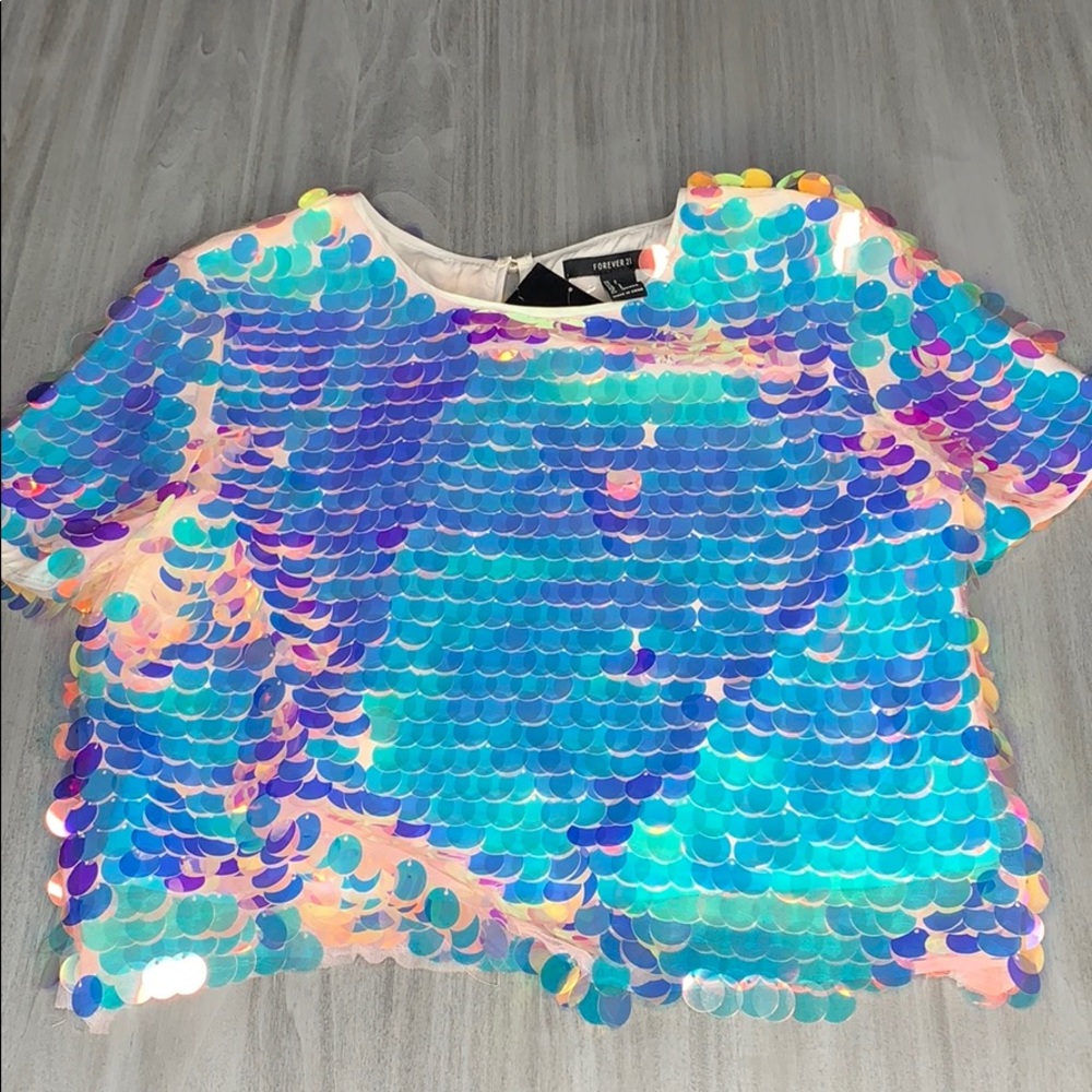 Pink Sequin Top